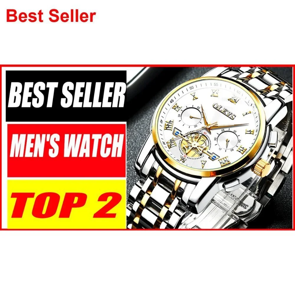 Stainless Steel Waterproof Quartz Watch with Adjustable Bracelet
